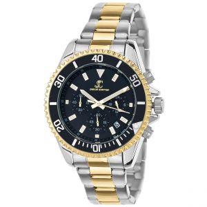 Montre homme quartz par Pascal Szerman bicolore fond noir