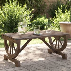 VidaXL Table Basse de Jardin, Table d'Appoint Rectangulaire, Meuble de Patio Balcon Terrasse Arrière-cour Extérieur, Bois de Sapin Massif