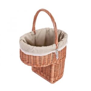 Panier d'escalier - Naturel - 40x30 H36/51 - Osier naturel - Mixte - Pratique et solide