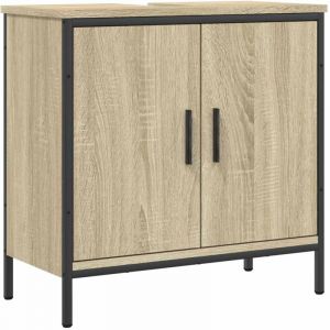 VidaXL Armoire lavabo de salle de bain ch&ecirc;ne sonoma 60x30x60 cm