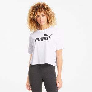 Puma Tshirt ESS Cropped Logo Blanc - Taille S