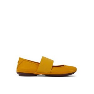 Image de Camper Pour femme. Droit Nina ballerines en cuir jaune