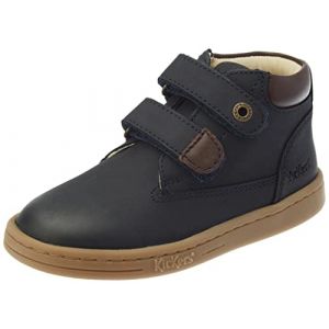 Kickers Bottillons Cuir Tackeasy Bleu - Couleur Bleu - Taille 19