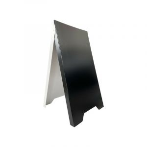 Chevalet stop trottoir plastique recto blanc et verso noir dimensions 100 x 55 cm - Fabrication Fran&ccedil;aise - Multicolour