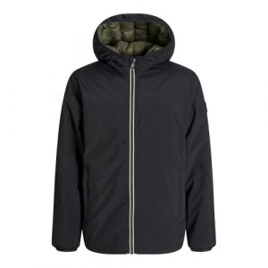 Jack & Jones Homme Reversible Jjebrook Sn Jnr Veste, Black Olive Night, 14 Ans EU