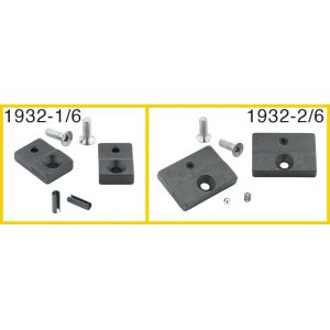 Hazet Kit de pi&egrave;ces de rechange :1 paire de m&acirc;choires, 15 mm de large, 2&nbsp;vis et 2&nbsp;douilles &eacute;lastiques - 1932-1/6