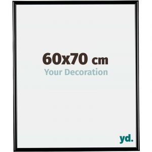 Your Decoration - 60x70 cm - Cadres Photos en Plastique Avec Verre acrylique - Anti-Reflet - Excellente Qualité - Noir Très Brillant - Cadre