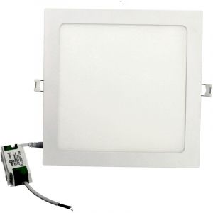 JANDEI Led Spot encastrable carr&eacute; 220Vblanc18Wblanc froid 6000Kpour salle de bain et salon [Classe &eacute;nerg&eacute;tique A++]