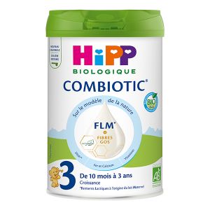 HiPP Lait En Poudre Bébé 3ème Âge Dès 10 Mois Bio Combiotic Biologique - La Boîte De 800g
