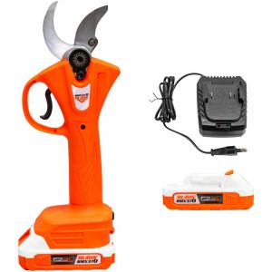 Ruris Sécateur Électrique Sans Fil RMX370 Brushless 20V 2Ah Li-Ion, coupe branches Ø 37 mm, 2x Batteries et chargeur inclus