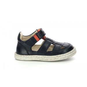 Kickers Sandales Cuir Tractus Bleu