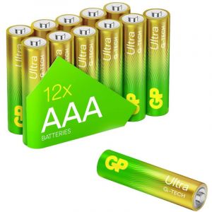GP Lot de 12 Piles AAA Alkaline Ultra 1,5 V