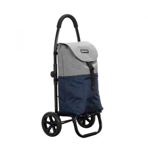 Playmarket Go Two Compact Chariot de Courses Pliable,Deux Roues BleuTextured