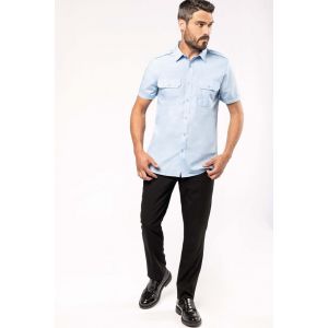 Image de Kariban K503 - Chemise pilote manches courtes homme White - 4XL