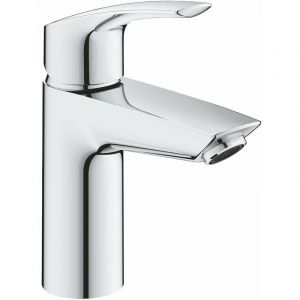 Grohe Mitigeur Lavabo 1/2' Taille s Eurosmart 2021 Corps Lisse Silkmove es Cold Start Chrome