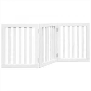 VidaXL Barrière pour chien pliable 3 panneaux 150 cm bois de peuplier