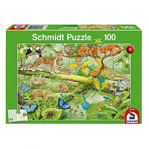 Image de Schmidt Puzzle 100 Pièces Animaux Dans La Forêt Tropicale