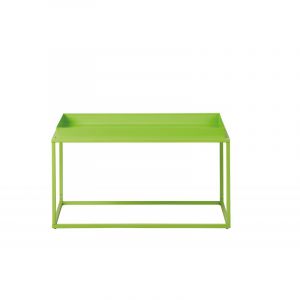 Image de Declikdeco Table Basse Empilable en M&eacute;tal Laqu&eacute; Vert CALICO