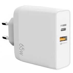 Chargeur Secteur Usb-C 65w 2-En-1 Pd 33w+Qc 3.0 Pour Samsung Galaxy A15 A05 A05s A25 A35 A55 - Booling