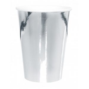 Image de 10 gobelets en carton m&eacute;tallis&eacute; (25 cl)