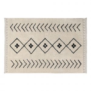 Image de Lorena canals Tapis coton Ber Rhombs - beige - 140 x 210