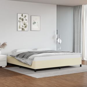 VidaXL Cadre de lit Crème 200x200 cm Similicuir Crème