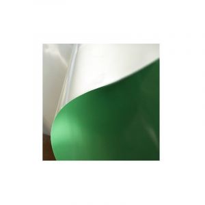B&acirc;che 250 microns verte blanche opaque, L 11 m, Larg 8.50 m