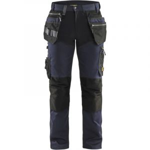 Pantalon de travail artisan + stretch bleu marine/noir T40 - BLÅKLÄDER - 159918608699C46
