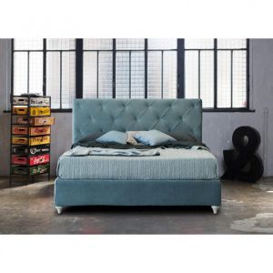 Lit coffre SAMIR couchage 120x200 cm Joint vert menthe
