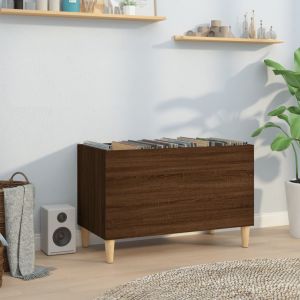 VidaXL Armoire à disques chêne marron 74,5x38x48 cm bois d'ingénierie Brown oak