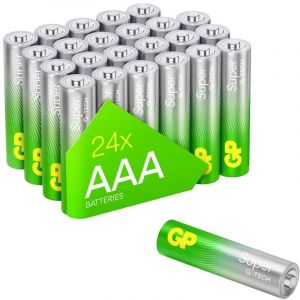 GP Lot de 24 Piles alcalines AAA Micro LR03 1,5 V Id&eacute;al pour alimenter Les appareils du Quotidien La Nouvelle Technologie G-Tech
