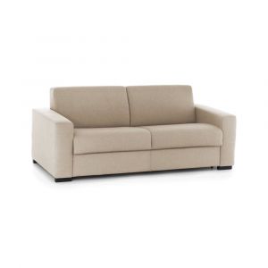 Canapé lit 2 places en tissu beige 160x95h90 cm