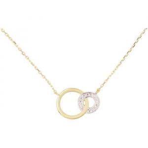 Collier L'atelier D'azur Collier Or Jaune et Diamants - Motif Anneaux - Femme - Couleur Unique - Taille Dor&eacute;