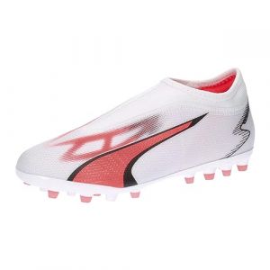 Puma Ultra Match LL MG Jr Chaussure de Football, Black Fire Orchid Blanc, 37.5 EU