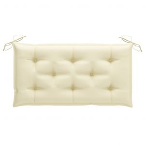 VidaXL Coussin de banc de jardin Blanc cr&egrave;me 100x50x7 cm Tissu