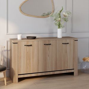 Image de Idmarket Buffet IDAHO 3 portes design contemporain 140 cm