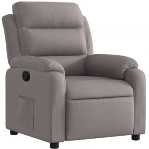 VidaXL Fauteuil inclinable Taupe Tissu