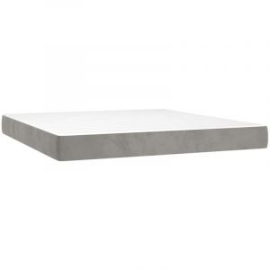 VidaXL Matelas de lit &agrave; ressorts ensach&eacute;s gris clair 160x220x20 cm, matelas, matelas de lit, matelas &agrave; sommier tapissier, meuble de chambre &agrave; coucher