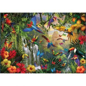 Eurographics Puzzle 500 pièces XL : Le paradis des oiseaux tropicaux, Carolin