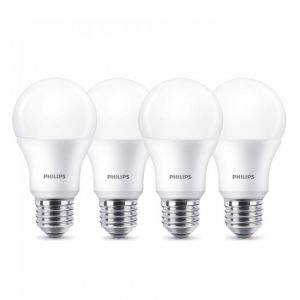 Philips 4 LED standard 60W E27 LOT AMPOULES blanc chaud