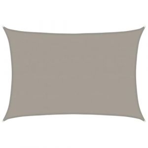 VidaXL Voile d'ombrage 160 g/m² rectangulaire Gris Clair 5x6 m PEHD, Voile de Soleil, Voile d’ombrage, Store de Patio, Voile de Pare-Soleil