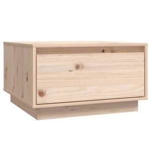 Décoshop26 Table basse de salon avec tiroir design simple 55 x 56 x 32 cm bois massif de pin DEC037093
