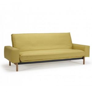 Image de INNOVATION Canapé design mulitfonction MIMER convertible lit 140*200cm tissu Soft Mustard Flower - jaune Living