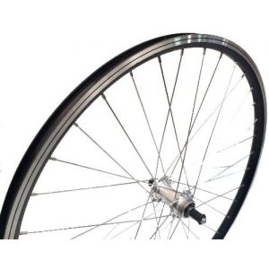 Image de Velox Roue 26 vtt arriere jante alu double paroi noire frein patin moyeu alu blocage rapide roue libre 6 7 8v
