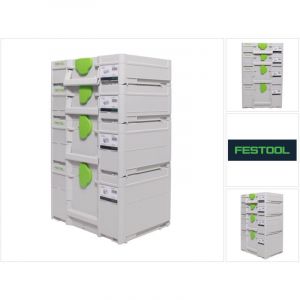 Festool Set de coffrets Systainer : Coffret SYS3 M 237 + Coffret SYS3 M 112 + Coffret SYS3 M 137 + Coffret SYS3 M 187 (204843)