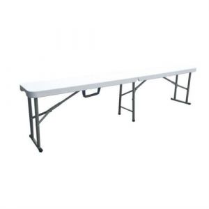 Banc pliable pour table de réception 180 cm Structure acier et assise Polyéthylene PEHD
