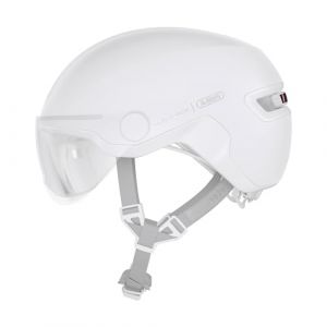 Abus HUD-Y ACE City Helmet - Stylish Bike Helmet with Visor and Magnetic, Rechargeable Rear LED Light - for Men and Women