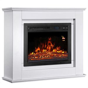 Chauffage électrique - Rectangulaire - 2000 watts - Blanc - Effet de feu