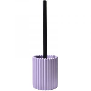 MSV Brosse WC Keoni Lavande en Polyrésine 10 x 38 cm-Accessoire Pratique et Élégant pour Votre Salle de Bain, Design Moderne et Fonctionnel, Parfait pour Un Entretien Efficace