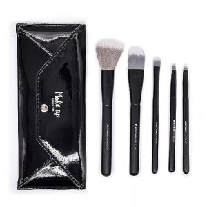 Beter Kit pinceaux et pinceaux &agrave; cheveux synth&eacute;tiques, trousse avec 5 pinceaux et pinceaux, id&eacute;al pour cadeau - Makeup Beauty Care